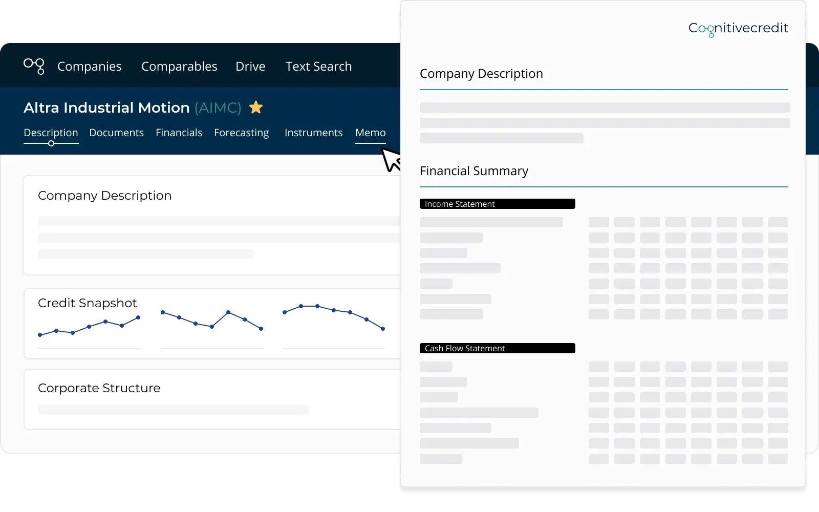 Automated credit memos | Cognitive Credit