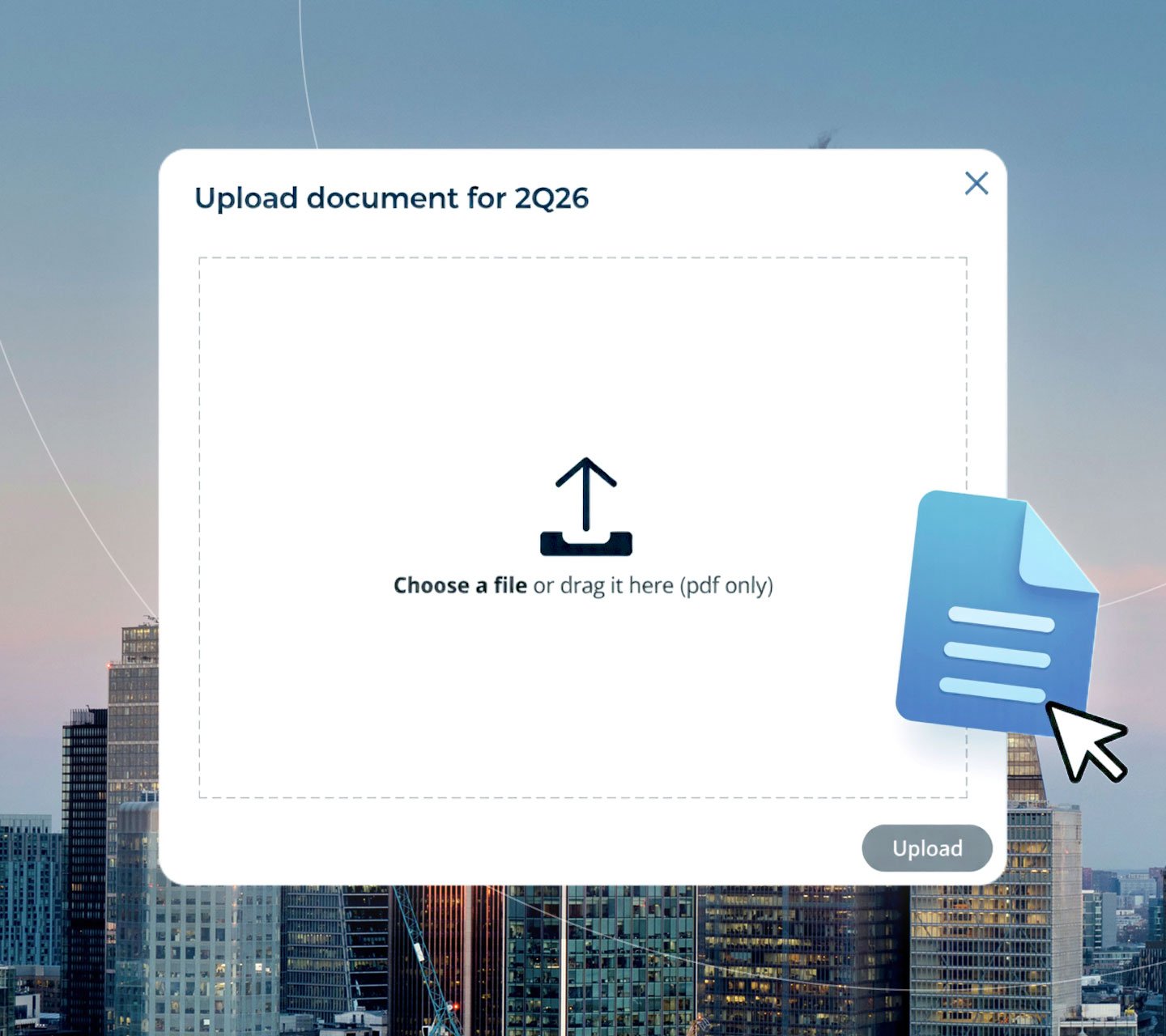Restricted issuer documentation upload modal